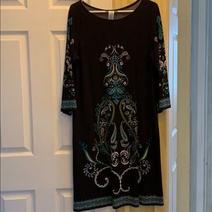 3/4 sleeve shift dress